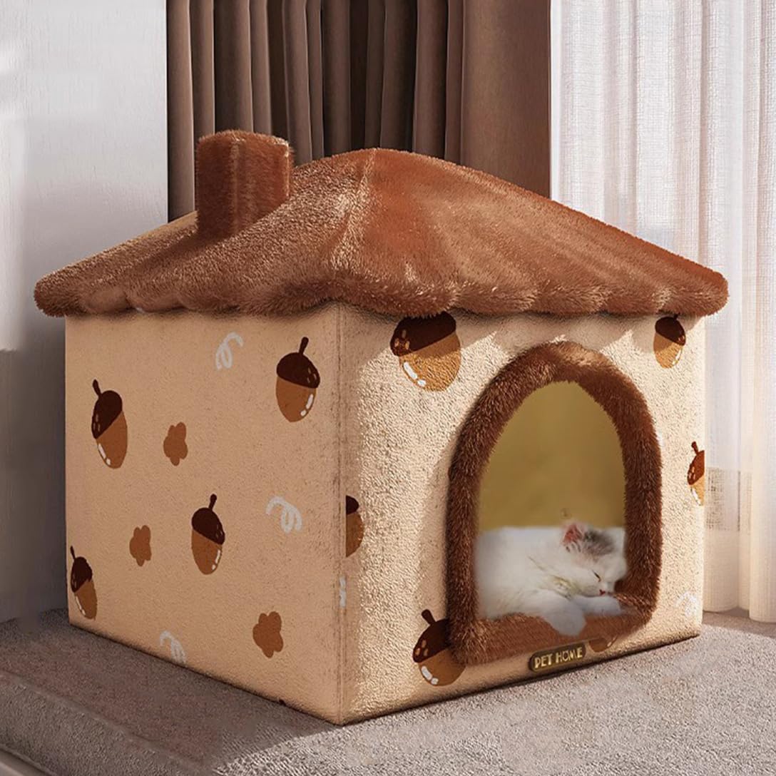 Amazon | ペットハウス ドーム型 犬 猫 ベッド 冬 室内 かわいい